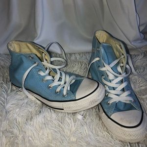 Light Blue High Top Converse